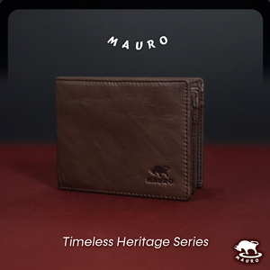 Mauro Timeless Heritage Genuine Leather Wallet rfid Pretection 08O2MX0743