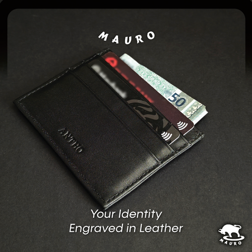 MAURO Basic Card Holder with Engrave Name 8323