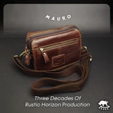 MAURO Heritage Pouch Bag Series Genuine Leather Sling Bag Cross Body Leather Bag Retro Vintage Leather 08F4FJ6610