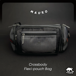 MAURO Flexi-Pouch Bag Waist Pouch Crossbody Bag PU Water Resistant Waist Pack Macho Bag 08F4HX5608